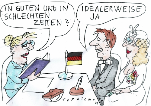 Cartoon: Ideal (medium) by Jan Tomaschoff tagged vesprechen,pläne,ideale,illusionen,vesprechen,pläne,ideale,illusionen