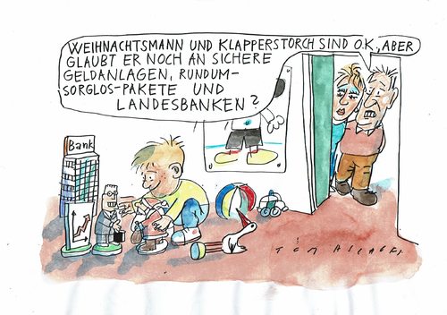 Cartoon: sichere Geldanlage (medium) by Jan Tomaschoff tagged versprechen,geldanlagen,versprechen,geldanlagen