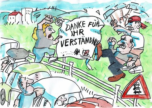 Cartoon: Verständnisstau (medium) by Jan Tomaschoff tagged verkehr,infrastruktur,stau,baustelle,verkehr,infrastruktur,stau,baustelle