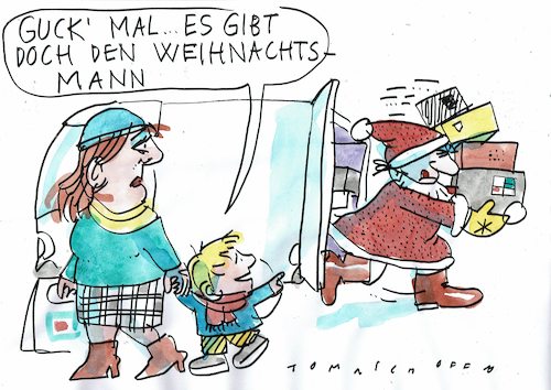 Cartoon: Weihnachtsmann (medium) by Jan Tomaschoff tagged oakete,paketdienste,boten,oakete,paketdienste,boten