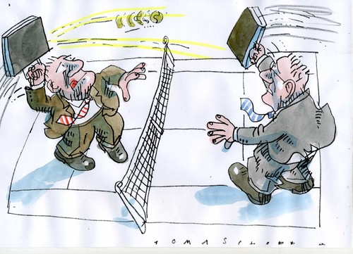 Cartoon: work life balance (medium) by Jan Tomaschoff tagged beruf,freizeit,sport,beruf,freizeit,sport