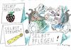 Cartoon: selbst pflegen! (small) by Jan Tomaschoff tagged pflegenotstand