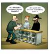 Cartoon: Karabiner (small) by volkertoons tagged cartoons,volkertoons,humor,rabbi,waffen,gewehr,karabiner,wortspiel