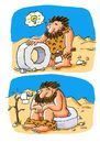 Cartoon: DIe Erfindung des Klos (small) by Kossak tagged klo wc toilet toilette erfindung erfinder wissenschaft wissenschafter science forschung technik steinzeit stoneage