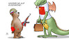 Cartoon: China-Russland auf Augenhöhe (small) by Harm Bengen tagged gespräche,augenhöhe,china,drache,bär,riese,krieg,ukraine,russland,harm,bengen,cartoon,karikatur