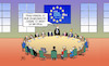 Cartoon: EU-Sozialgipfel (small) by Harm Bengen tagged merkel,zugeschaltet,sozialgipfel,eu,europa,porto,videokonferenz,masken,harm,bengen,cartoon,karikatur
