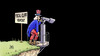 Cartoon: Fiscal Cliff (small) by Harm Bengen tagged fiscal,cliff,fiskalklippe,klippe,usa,uncle,sam,obama,boehner,senat,kongress,steuererhoehungen,demokraten,republikaner,harm,bengen,cartoon,karikatur