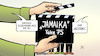Cartoon: Jamaika-Klappe (small) by Harm Bengen tagged klappe,film,zwischenbilanz,wiederholung,geheimpapier,jamaika,cdu,csu,fdp,grüne,koalition,sondierungen,harm,bengen,cartoon,karikatur