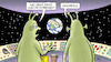 Cartoon: Käsespätzle im All (small) by Harm Bengen tagged alexander,gerst,astronaut,esa,iss,weltraumfahrt,weltall,kosmos,aliens,essen,schwabe,käsespätzle,harm,bengen,cartoon,karikatur