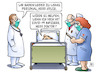 Cartoon: Krankenhauspersonal (small) by Harm Bengen tagged krankenhauspersonal,personalmangel,covid,19,infizieren,corona,doktor,patient,krankenschwester,arzt,masken,harm,bengen,cartoon,karikatur