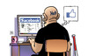 Cartoon: Nazis und Facebook (small) by Harm Bengen tagged nazis,faschisten,rechts,internet,soziale,netzwerke,facebook,hakenkreuz,hetze,hass,monitor,computer,harm,bengen,cartoon,karikatur