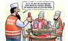 Cartoon: Scharia-Polizei (small) by Harm Bengen tagged scharia,polizei,afd,rechtsradikal,islamisten,islamismus,salfisten,bier,wuppertal,harm,bengen,cartoon,karikatur