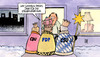 Cartoon: Sternsinger 2010 (small) by Harm Bengen tagged sternsinger,könige,regierung,koalition,fdp,cdu,csu,merkel,westerwelle,seehofer,stern,steuer,steuersenkung,steuererleichterung,sammeln,betteln,finanzierung,abgaben