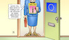 Cartoon: Zeugen Brexitovas (small) by Harm Bengen tagged zeugen,brexitovas,jehovas,theresa,may,missionarin,brexit,watchtower,eu,europa,haustuer,harm,bengen,cartoon,karikatur
