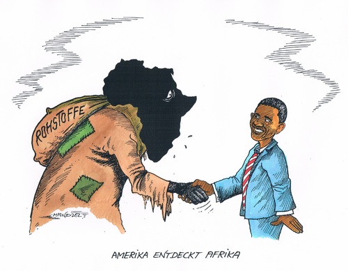 Cartoon: Obama entdeckt Afrika (medium) by mandzel tagged usa,obama,afrika,usa,obama,afrika