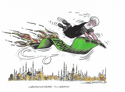 Cartoon: Unruhen im Iran (medium) by mandzel tagged trump,ruhani,iran,usa,machtringen,demonstrationen,flugzeugabschuss,lügen,trump,ruhani,iran,usa,machtringen,demonstrationen,flugzeugabschuss,lügen