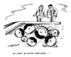 Cartoon: Knistern im Koalitionsgetriebe (small) by mandzel tagged bnd,krise,koalition,merkel,gabriel,spannungen