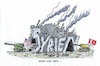 Cartoon: U.S.-Rückzug aus Syrien (small) by mandzel tagged is,trump,syrien,türkei,einmarsch,rückzug,usa,kurden