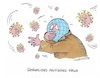 Cartoon: Virus-Plage (small) by mandzel tagged corona,pandemie,panik,chaos,hysterie,pleiten,trump,who,drohungen,china,usa