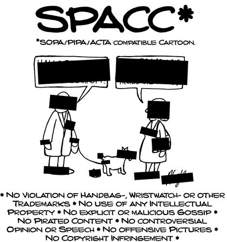 Cartoon: Blackout-SPACC (medium) by Andreas Pfeifle tagged sopa,pipa,acta,internet,blackout,ip,intellectual,property,piracy