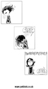 Cartoon: Donna Chaotic - Headbang (small) by gothink tagged goth,emp,pink,teen,girl,head,bang,heavy,metal,bedroom