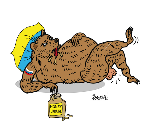 Cartoon: Honey Ukraine (medium) by ismail dogan tagged ukraine