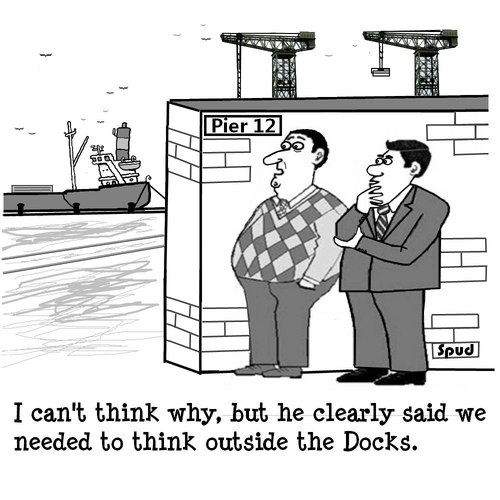Cartoon: Docks (medium) by cartoonsbyspud tagged cartoon,spud,hr,recruitment,office,life,outsourced,marketing,it,finance,business,paul,taylor