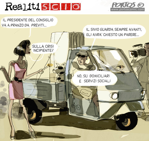 Cartoon: Berlusconi da Previti (medium) by portos tagged berlusconi,previti