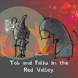 Cartoon: Tob and Faliu (medium) by Garrincha tagged illustration,fantasy,stories