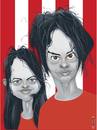 Cartoon: White Stripes (small) by buzz tagged rock