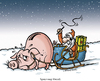 Cartoon: Der Sparzwang greift. (small) by Nottel tagged weihnachten,sparpolitik,krise
