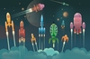 Cartoon: Big departure (small) by exit man tagged space,star,cosmos,fly,rocket,exitman