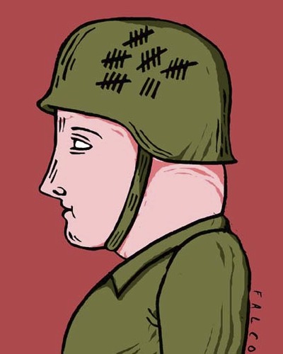 Cartoon: military (medium) by alexfalcocartoons tagged military