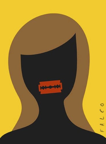 Cartoon: woman (medium) by alexfalcocartoons tagged woman