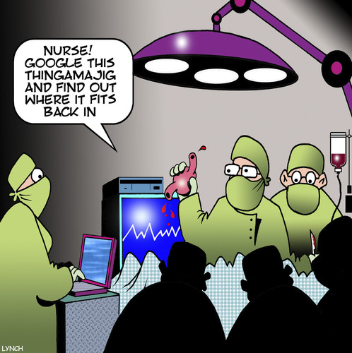 Cartoon: Google this (medium) by toons tagged operating,theater,surgeon,nurses,search,engine,body,organ,google,surgery,operating,theater,surgeon,nurses,search,engine,body,organ,google,surgery