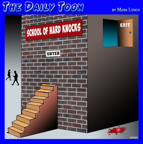 Cartoon: School of hard knocks (medium) by toons tagged hard,knocks,schools,hard,knocks,schools