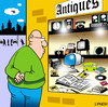 Cartoon: antiques (small) by toons tagged antiques,shopping,computers,newspapers
