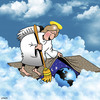 Cartoon: Heavens rubbish (small) by toons tagged garbage,angels,sweeping,under,the,rug,cleaning