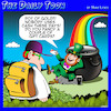 Cartoon: Leprechaun (small) by toons tagged leprechauns,pot,of,gold,cash,bitcoins,gift,cards