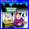 Cartoon: Meatless hamburgers (small) by toons tagged vegans,meatless,products,artificial,beef,hamburgers,street,vendor