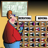Cartoon: Mecicinal use (small) by toons tagged wine,sales,red,health,benefits,recreational,use