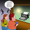 Cartoon: Texting (small) by toons tagged texting,typewriters,medieval,times,ancient,communicating