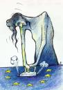 Cartoon: blue period (small) by bekesijoe tagged woman,eu