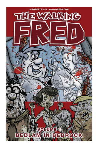 Cartoon: The WALKING FRED parody cover (medium) by monsterzero tagged zombies,humor,flintstones