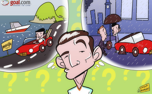 Cartoon: Bartons move dilemma (medium) by omomani tagged joey,barton,london,marseille,qpr,redknapp