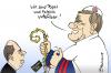 Cartoon: DB Papst (small) by Pfohlmann tagged db,deutsche,bahn,mehdorn,papst,unfehlbar,unfehlbarkeit,datenaffäre,datenschutz,mitarbeiter