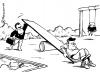 Cartoon: Wippe (small) by Pfohlmann tagged kinder,spielplatz,zu,guttenberg,steinbrück,wirtschaftsminister,wirtschaftsministerium,gleichgewicht,wippe