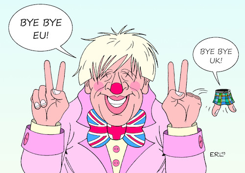 Cartoon: Brexit Schottland (medium) by Erl tagged politik,brexit,austritt,großbritannien,uk,eu,wahl,parlament,schicksalswahl,boris,johnson,sieger,clown,premierminister,tories,folgen,schottland,referendum,unabhängigkeit,schottenrock,karikatur,erl,politik,brexit,austritt,großbritannien,uk,eu,wahl,parlament,schicksalswahl,boris,johnson,sieger,clown,premierminister,tories,folgen,schottland,referendum,unabhängigkeit,schottenrock,karikatur,erl