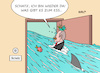 Cartoon: Aquarium II (small) by Erl tagged politik,berlin,hotel,aquarium,platzen,fische,wasser,zerstörung,wasserschaden,bundeskanzler,olaf,scholz,rückkehr,eu,gipfel,probleme,deutschland,zuhause,karikatur,erl