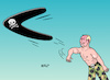 Cartoon: Bumerang (small) by Erl tagged politik,krieg,angriff,angriffskrieg,überfall,bumerang,präsident,wladimir,putin,russland,ukraine,reaktion,sanktionen,ausschluss,swift,ächtung,weltweit,karikatur,erl